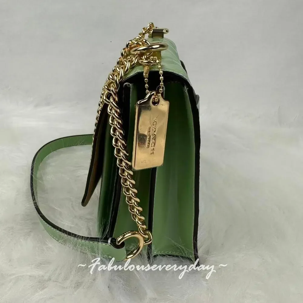 Coach Klare Crossbody Bag In Signature Leather/Gold/Pale Green CDA97 NWT